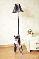Arrvial Cute Black and White Striped Cat Floor Lamp
