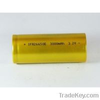 Sell LiFePO4 3.2V26650-3000mah LiFePO4 Battery 26650E