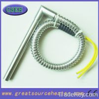Sell electric right angle cartridge heater with stainless steel hose