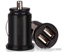 Mini 1A/2.1A 12-24V Dual USB Car Charger Designed For Apple Samsung An