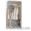 Sell 6pcs knife set with board, kitchen knife set