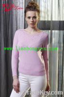 sell 100% cashmere fashion pullover sweater for lady