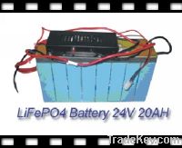 chargeable Lithium LiFePO4 Battery for E-Bike/Electric Bicycle 24V20Ah