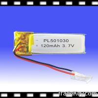 Polymer Lithium Ion Battery for Bluetooth/GPS 3.7V 120mA(501030)