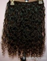 Sell hotsale 100% human hair weft jerry curl