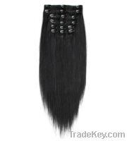 Sell 100% Chinese human hair clip-ins extension