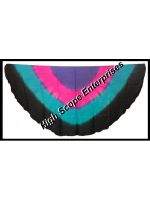 Belly Dance Pure Silk Paj Veil Half Circle 42x87 inches Dyed by Hand