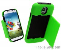 Sell PC+Silicone Protective Back Case with Stand for S4 i9500