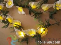 Led string light with lily