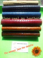Sell pu synthetic leather with animal print