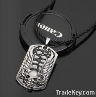 Sell shield with skull design pendant necklace