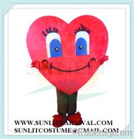 Sell red heart mascot costume