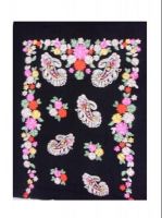 Top highly quality wool scarf with embroidery work, woollen scarf