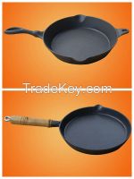 round cast iron fry pan