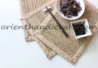 Vietnam seagrass-canvas plate mat