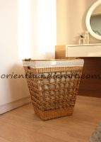 Vietnam water hyacinth knot style laundry hamper