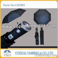 Sell fashion Fold LED umbrella, cozdal umbrella