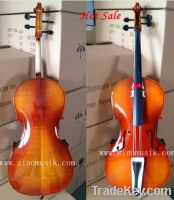 Sell china handmade plywood cello with real spruce, flame maple skin