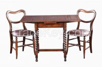 antique table and chair