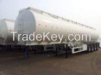 52CBM aluminum 4 axle petroleum tanker semi trailer with 5 compartments