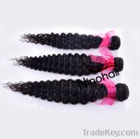Sell AAAA Grade Brazilian Virgin Hair Deep Curly Hair Weaving