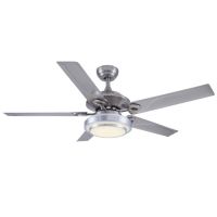 Sand nickel iron blades LED lamp ceiling fan