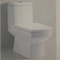 one piece p-trap toilet