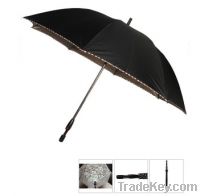 Sell Fan Special Gift Straight Umbrellas with Gold Coated