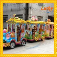 Children electric trackless train rides, popular amusement items for different parks