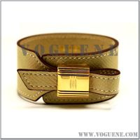 Sell wide leather stainless steel bangle