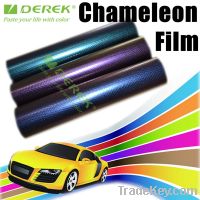 PVC colorful chameleon vinyl film car snake skin look wrap for car