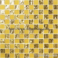23x23x8mm Golden Frosting Glass Mosaic DH012