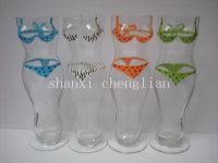 Sell Hand Painted Bikini Beer Glasses