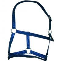 Genuine Glitter horse halter Blue , size pony, cob, full