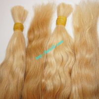 Bulk Straight, wave Blonde human hair natural 100g/pcs