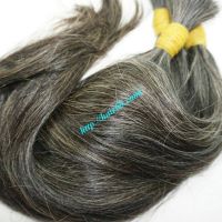 Ponytail Straight, wave Grey virgin hair vietnam Full size
