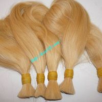 Bulk Straight, wave Blonde natural remy hair Full size