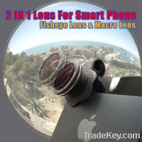 Sell  hi-end lens for mobile phone 2 in 1 fisheye lens