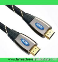 Sell Silver Plated Metal Casing HDMI Male 19pin to HDMI Male 19pin Cable