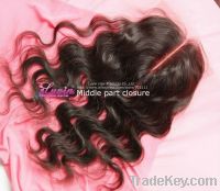 Lace closure, 5A top quality virgin hair , Body wave lace closure