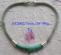 Sell silver necklace with gemstone
