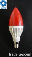 3W LED RED CANDLE LIGHT PLASTIC BODY GOOD HEAT SINK LONG LIFESPAN