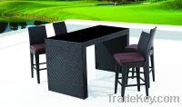 rattan bar chair rattan table