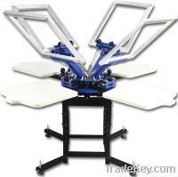 Sell Double Rotary Manual 4 Color 4 Station Screen Printing Press