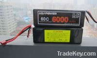 Sell AGA 11.1v 60c 6000mah lipo battery