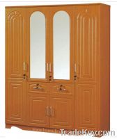 Cheap 4 doors clothes cabinet with mirror(204808)
