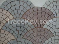 Red porphyry stone for outdoor paving