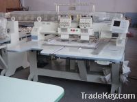 Sell flat embroidery machine with 2 heads and 9 needles
