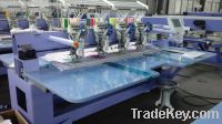 Sell flat embroidery machine with 4 heads and 9 needles