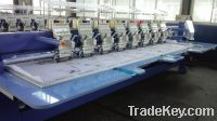 Sell flat embroidery machine with 8 heads and 9 needles